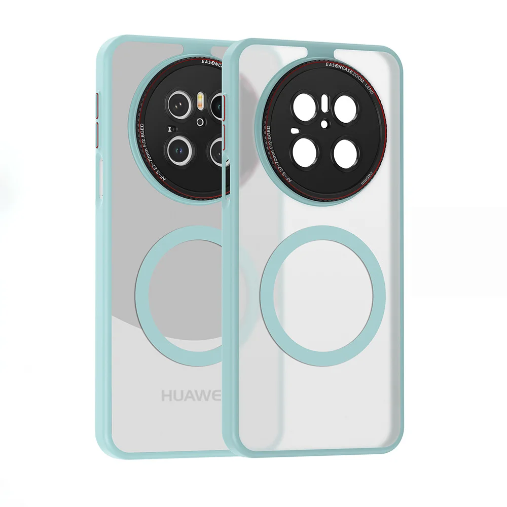 

For Huawei Mate 60 70 Pro Plus Case Matte Frosted Magentic Wireless Charging Skin Friendly Lens Shield Protection Case Cover