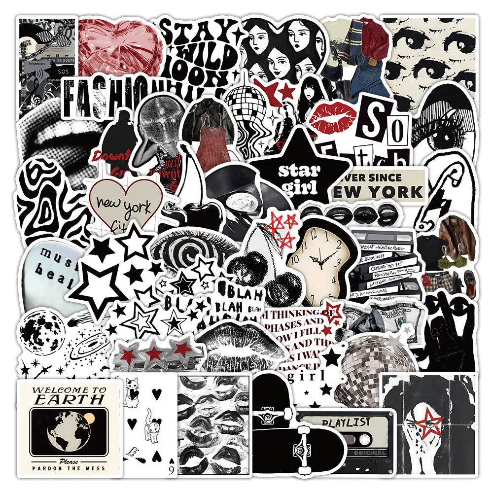 52 Pcs Y2k Aesthetic Stickers - Vintage 2000s Decor Decals for Journals, Phone Cases & Laptops Giajar Sticker Store