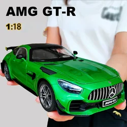 1:18 Mercedes-Benz GTR AMG Model Car Metal Diecasts Vehicle Collectable Hobbies Sound & Light Miniature Toy For Boys G4