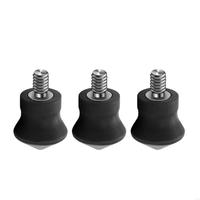 K3KB 3PCS Durability Rubber Foot 1/4 Stainlessed Steel Foot For Various Tripods Enhances Grip