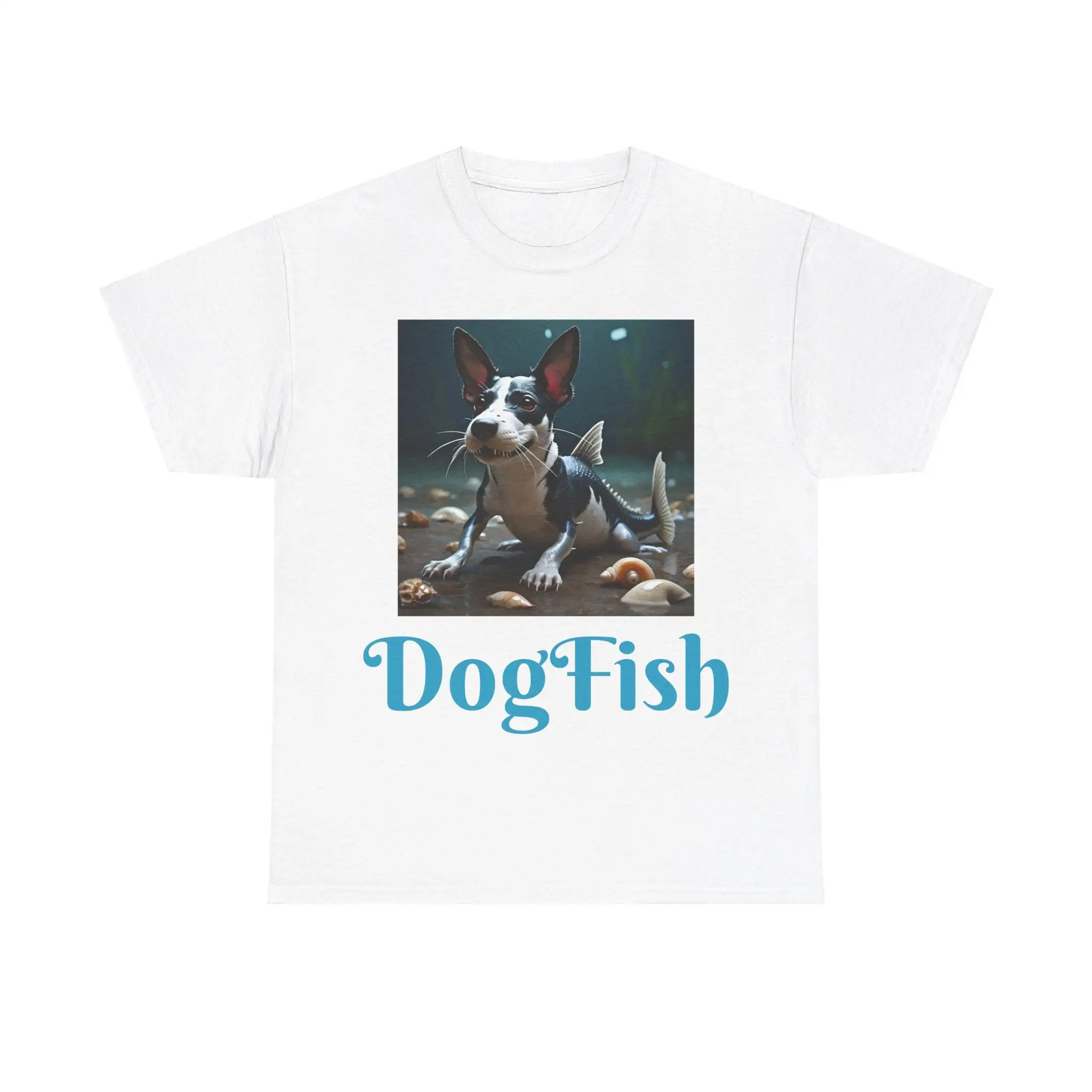 DogFish half dog fish shirt Heavy Cotton T