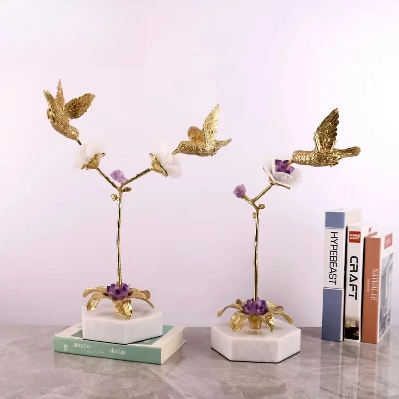 Modern Home Decoration Natural Crystal Animal Pattern Anniversary Landscape Decoration