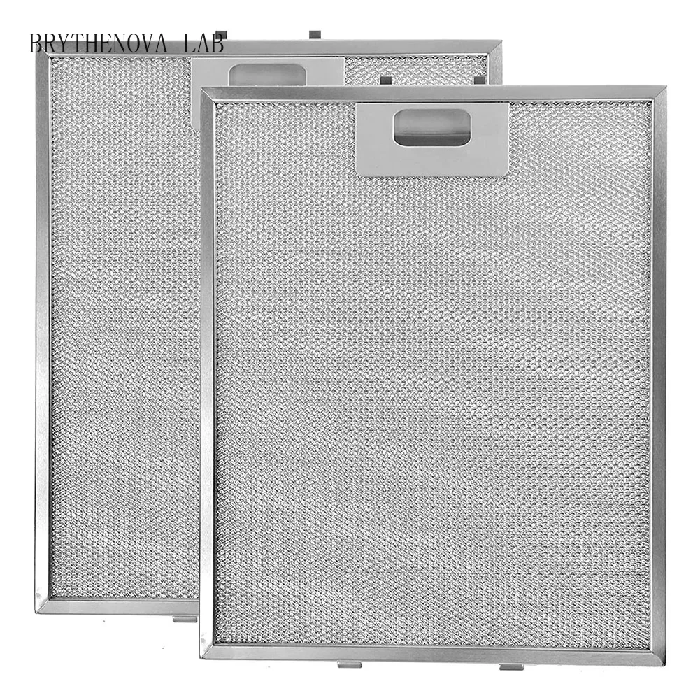 2PCS Cooker Hood Filter 318 X 258mm 5 Layers Aluminized Metal Grease Mesh Range Hoods Vent Filters Extractor Fan Kitchen Tools
