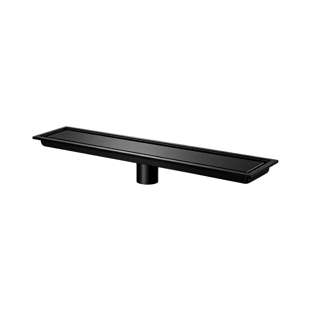Stainless Steel Shower Drain Built with Thickened SUS304 Material and Matte Black to Withstand Humidity and Frequent Use