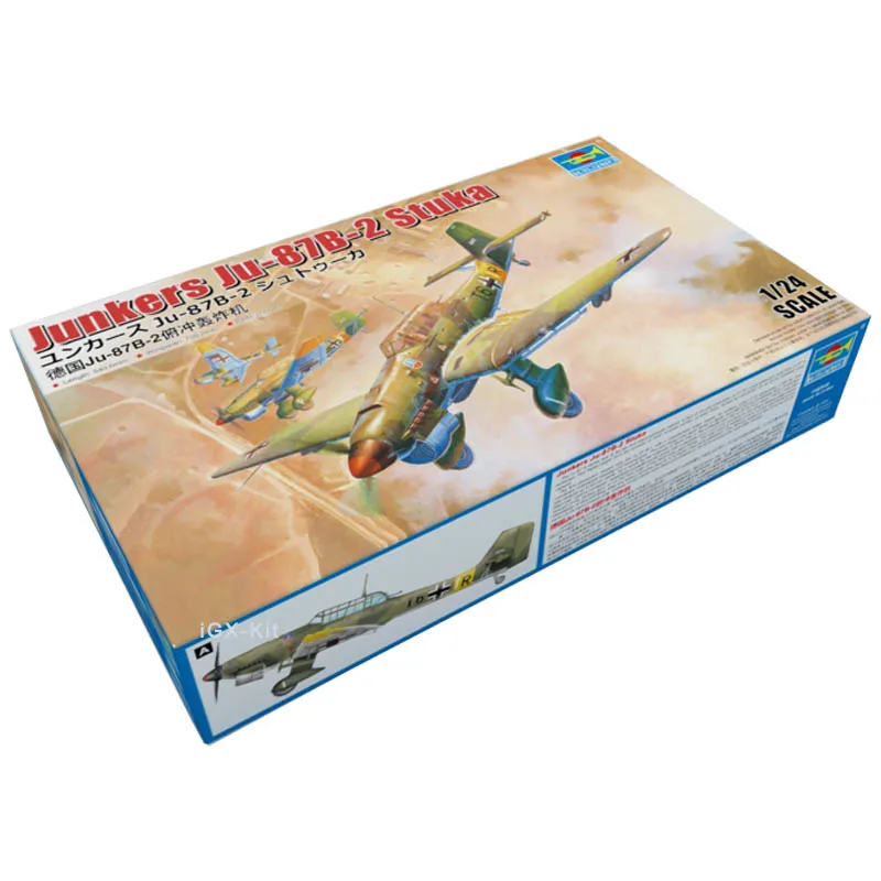 Trumpeter 02421 1:24 German Junkers ju87a Stuka Bomber aereo aereo giocattolo militare assemblaggio artigianale Kit di costruzione di modelli in plastica