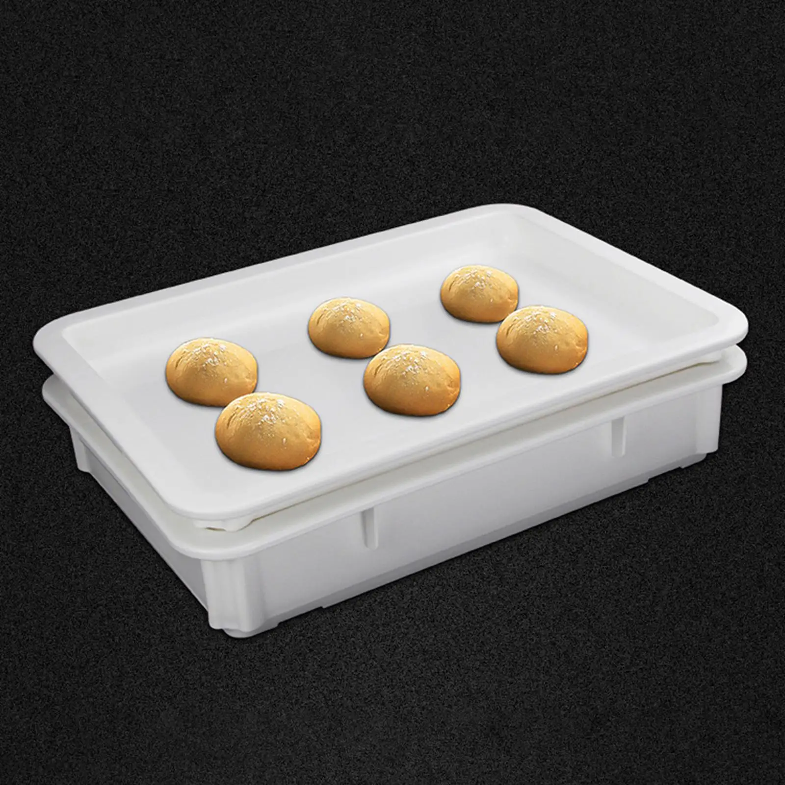 

Pizza Proofing Box Durable Convenient Easy Clean Pizza Tray Rectangle Lightweight for Home Pastry Baking