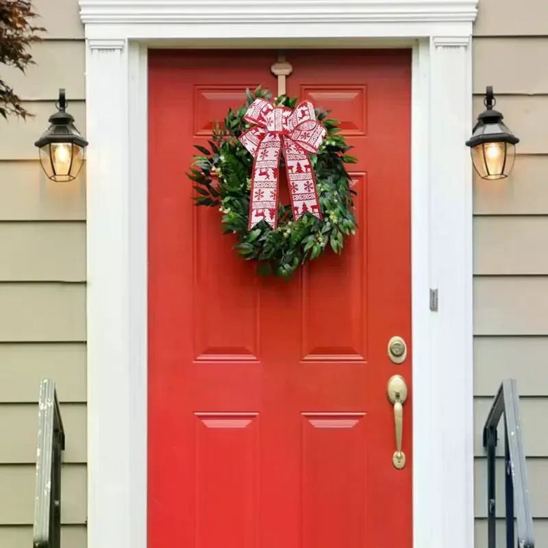 الأحمر عيد الميلاد الشريط الانحناء شنقا الزينة Bowknot هدية شجرة عيد الميلاد الحلي عيد الميلاد حزب ديكور السنة الجديدة #4