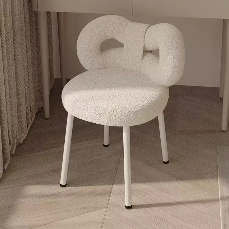 Light Luxury Butterfly Bench Household Bedroom Makeup Dressing Table Chair Stool Simple Living Room Dining Chair with Backrest