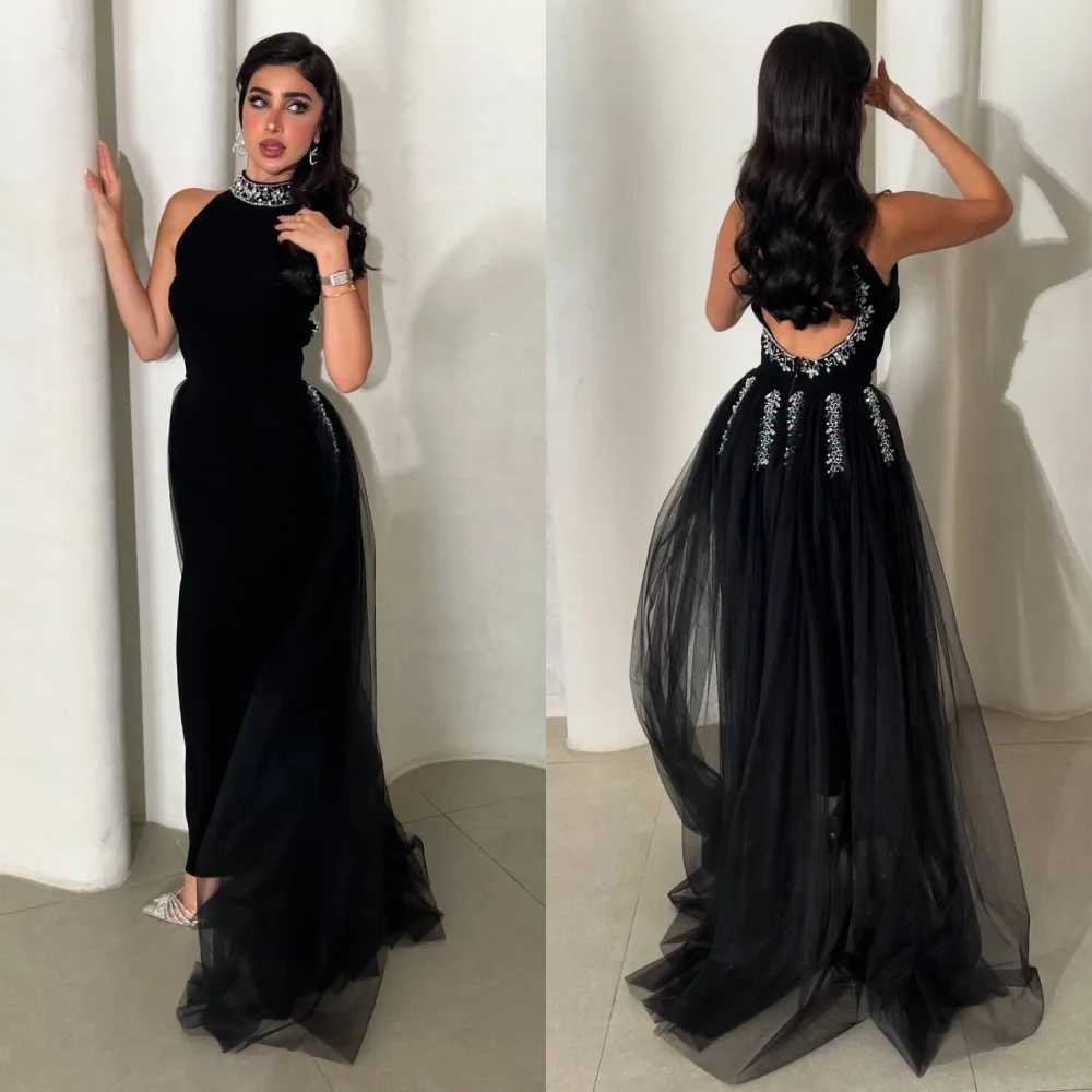 

Customized High Quality Jersey Sequined Pleat Straight Collar Midi Dresses Bespoke Occasion Exquisite