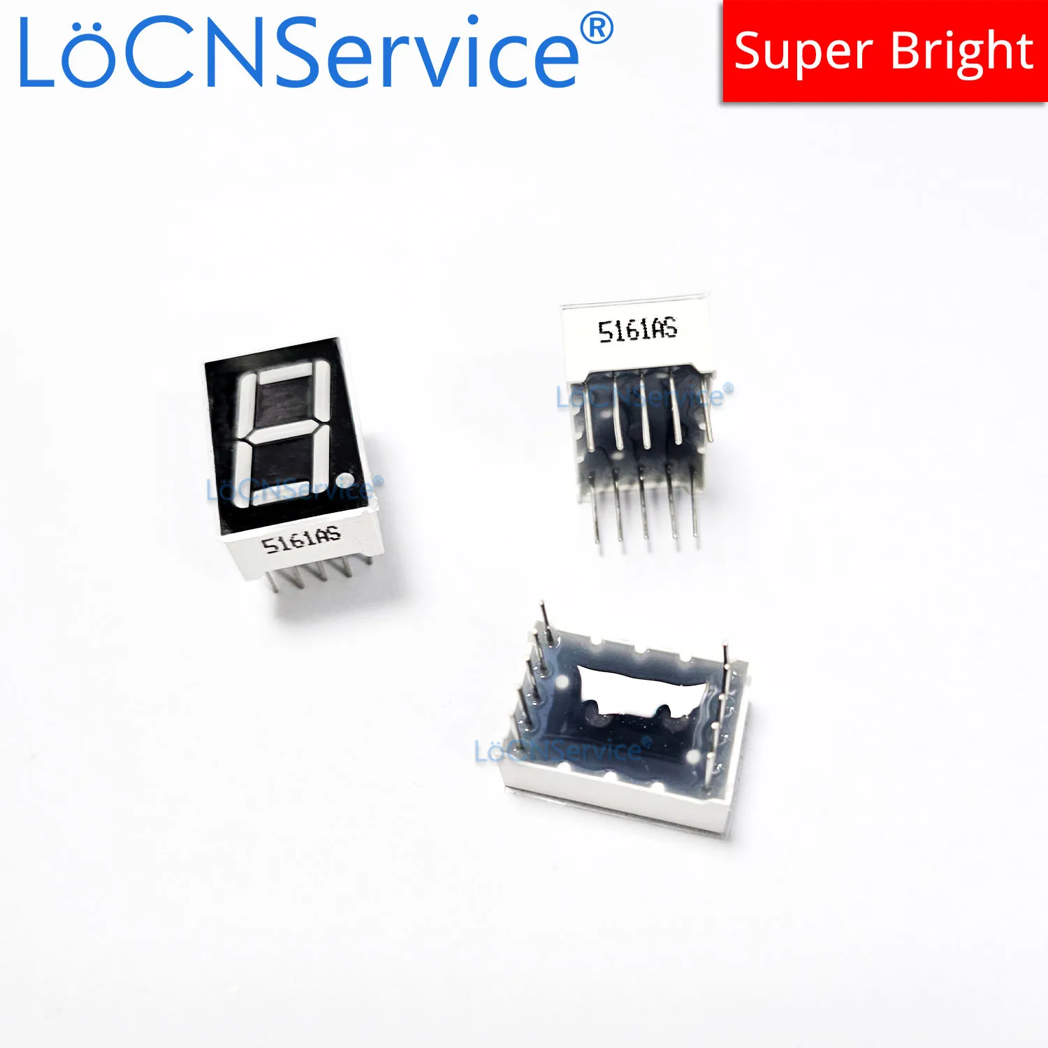 LoCNService 30PCS 0.56Inch Digital Tube LED Display 1 Bit Red Yellow Green Blue White Common Anode / Cathode 7 Segment 0.56 inch