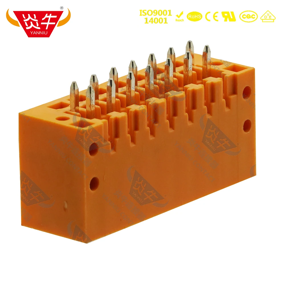 10Pcs KF2EDGEVM 3.5MM  MALE WEIDMÜLLER B2CF GRID INSTRUMENTATION DOUBLE LAYER CONNECTOR PLUG-IN TERMINAL BLOCK KEFA YANNIU