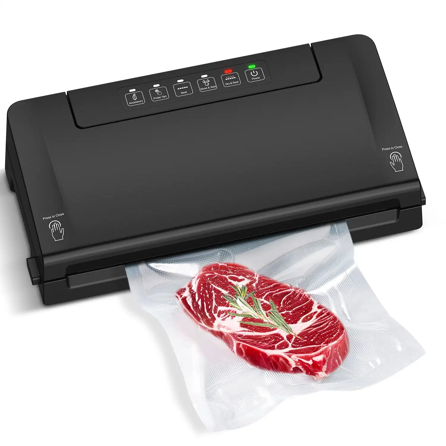 

food works professional vacuum sealer with roll storage, bag Cutter