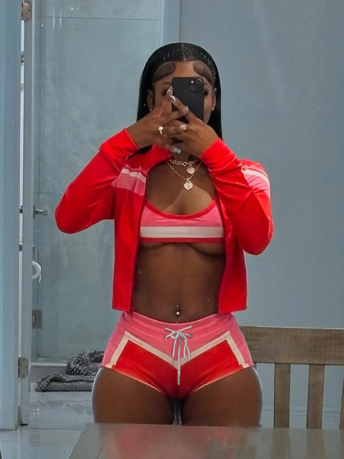 

Patchwork 3 Piece Set Women Cardigan Full Sleeve Jacket+Crop Tops+Skinny Shorts Hot Girls Sexy Bikini Sets