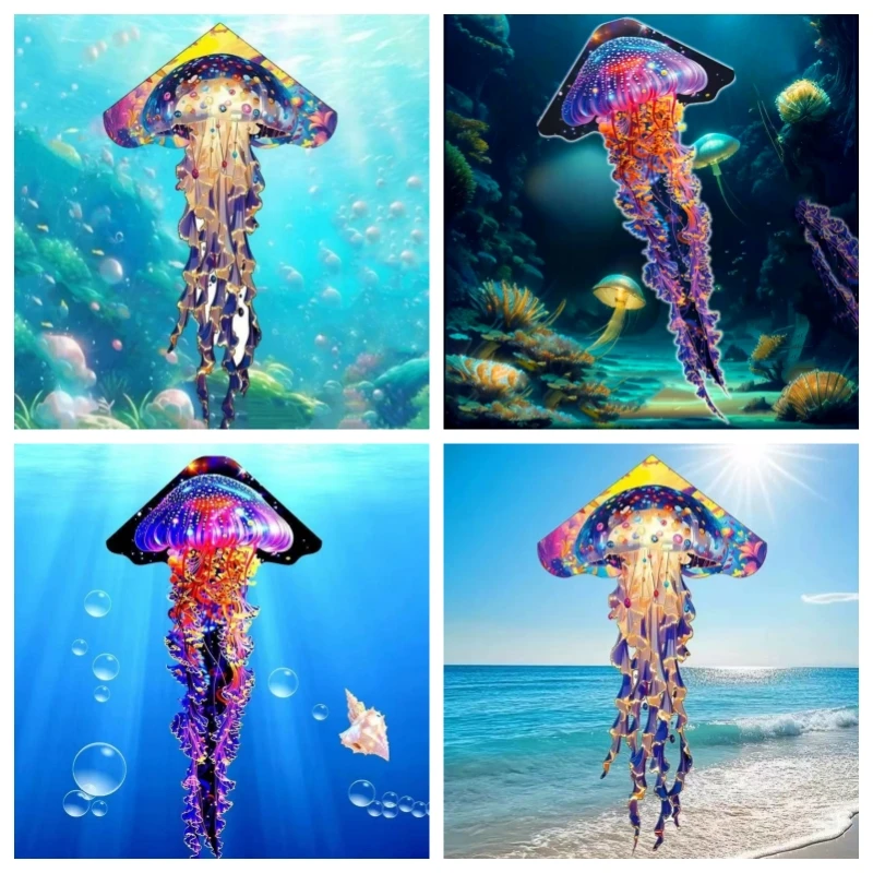 Free Shipping jellyfish kites for adults professional kite Outdoor play Kite surfing outdoor games spinning boy rope flying bird