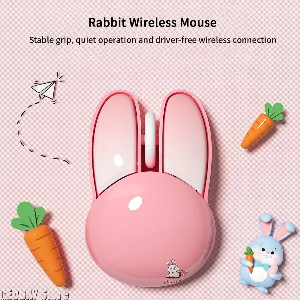 MOFii Wireless Cute Rabbit Shape Mouse - High Aesthetics Silent M6 for Office Laptop Gamer