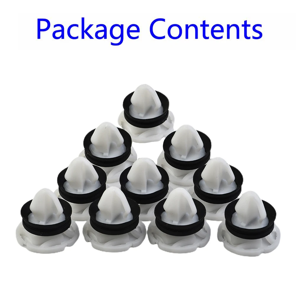 10Pcs Door Trim Panel Mounting Clips White Nylon For Renault 7703077476 Car Interior Accessories Fastener Clips
