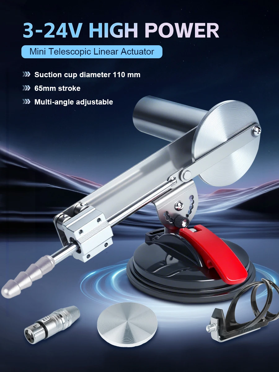 AliExpress tungfull New Style Telescopic Linear Actuator 65mm Stroke Adjustment Angle Reciprocating Cycle Mechanism Motor Mini Linear Actuator