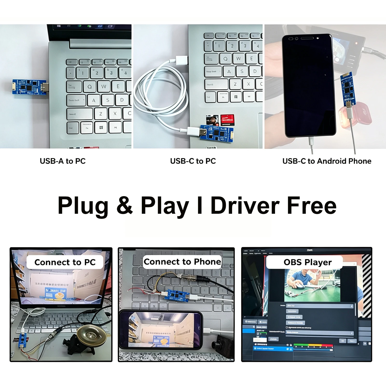 Cvbs To Usb Module Capture Card Analog Signal To Digital Usb Camera Module Cvbs To Usb 1080P Free Drive Free