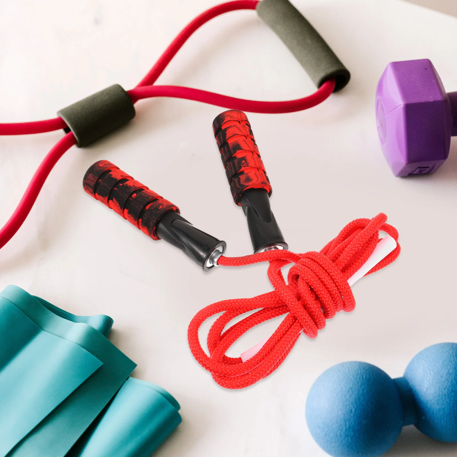 

Weighted Fitness Jump Exercise Hopping For Sports Skipping Rope Indoor Outdoor Anti-Slip Handle Durable Long-Lasting Sport