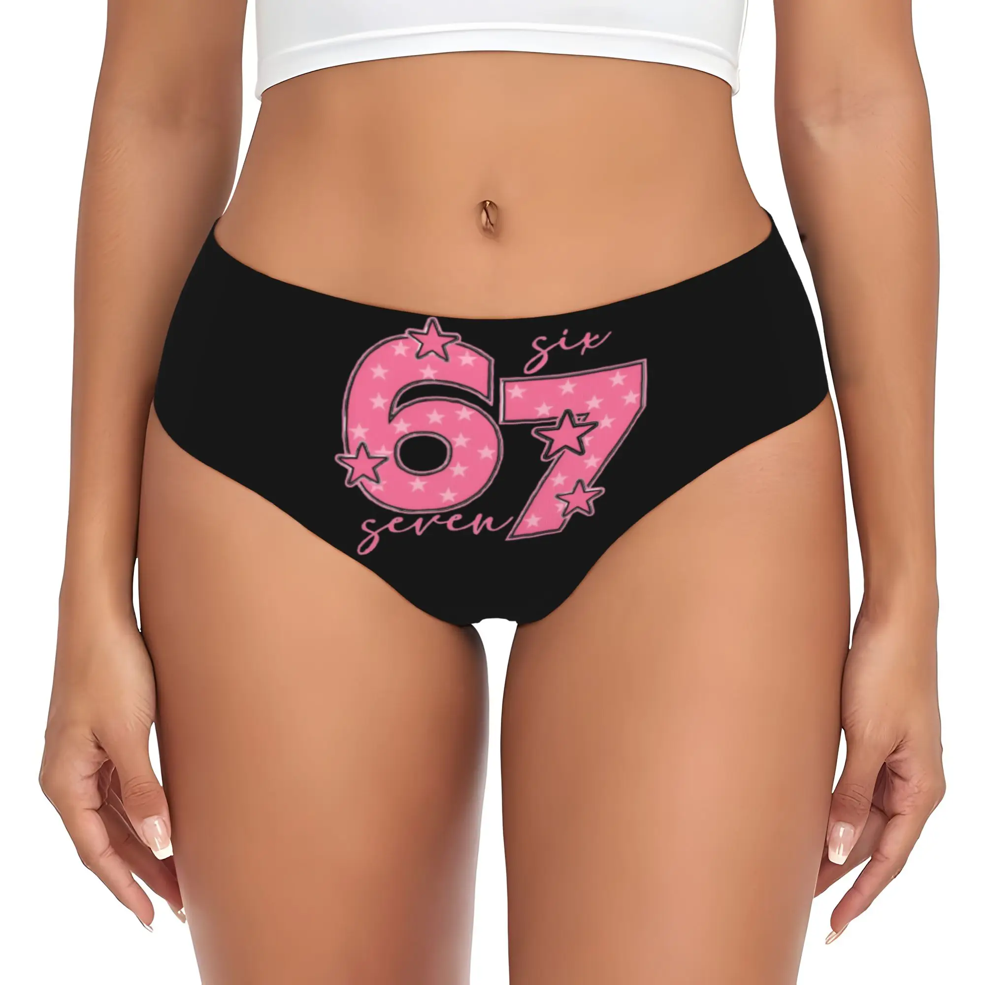 

Custom Women's Six Seven 67 Brief Panties Female Soft Underwear Underpants