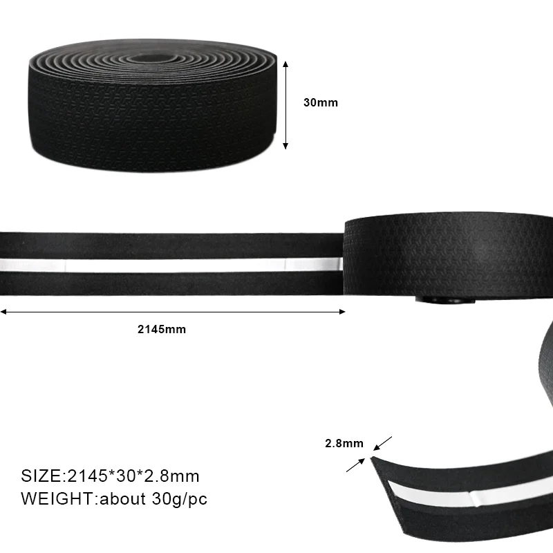 도로 자전거 핸들 바 테이프, 미끄럼 방지 PU EVA 충격 흡수, 진동 방지 핸들 바 테이프, 소프트 사이클링 랩 엔드 플러그