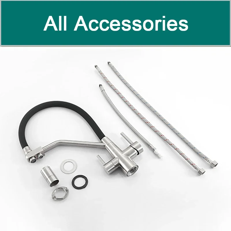 Kitchen Sink Faucet Tap Pure Water Filter Mixer Crane Dual Handles Purification Kitchen Hot and Cold Faucet