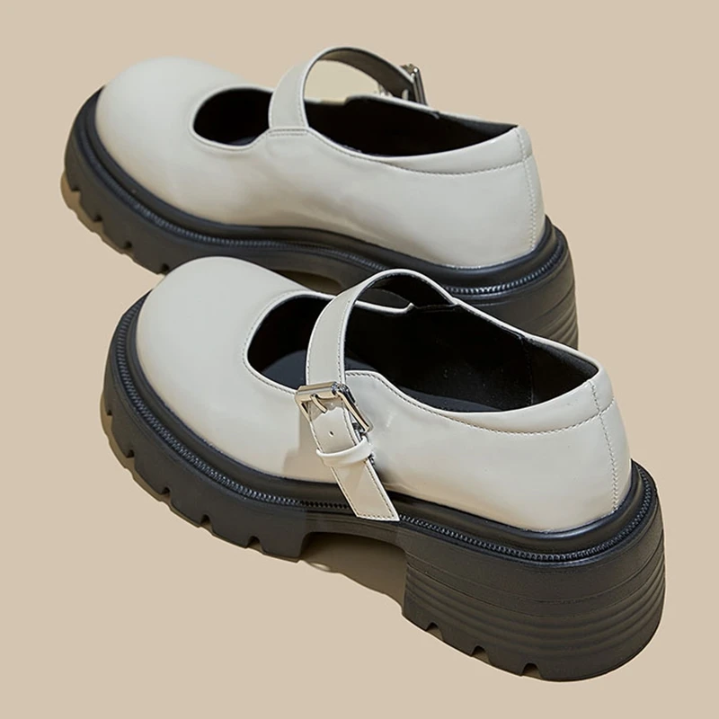 AIYUQI Mary Jane Shoes For Women 2026 New Platform Shallow-mouth British Style Genuine Leather Large-size Spring Shoes Female