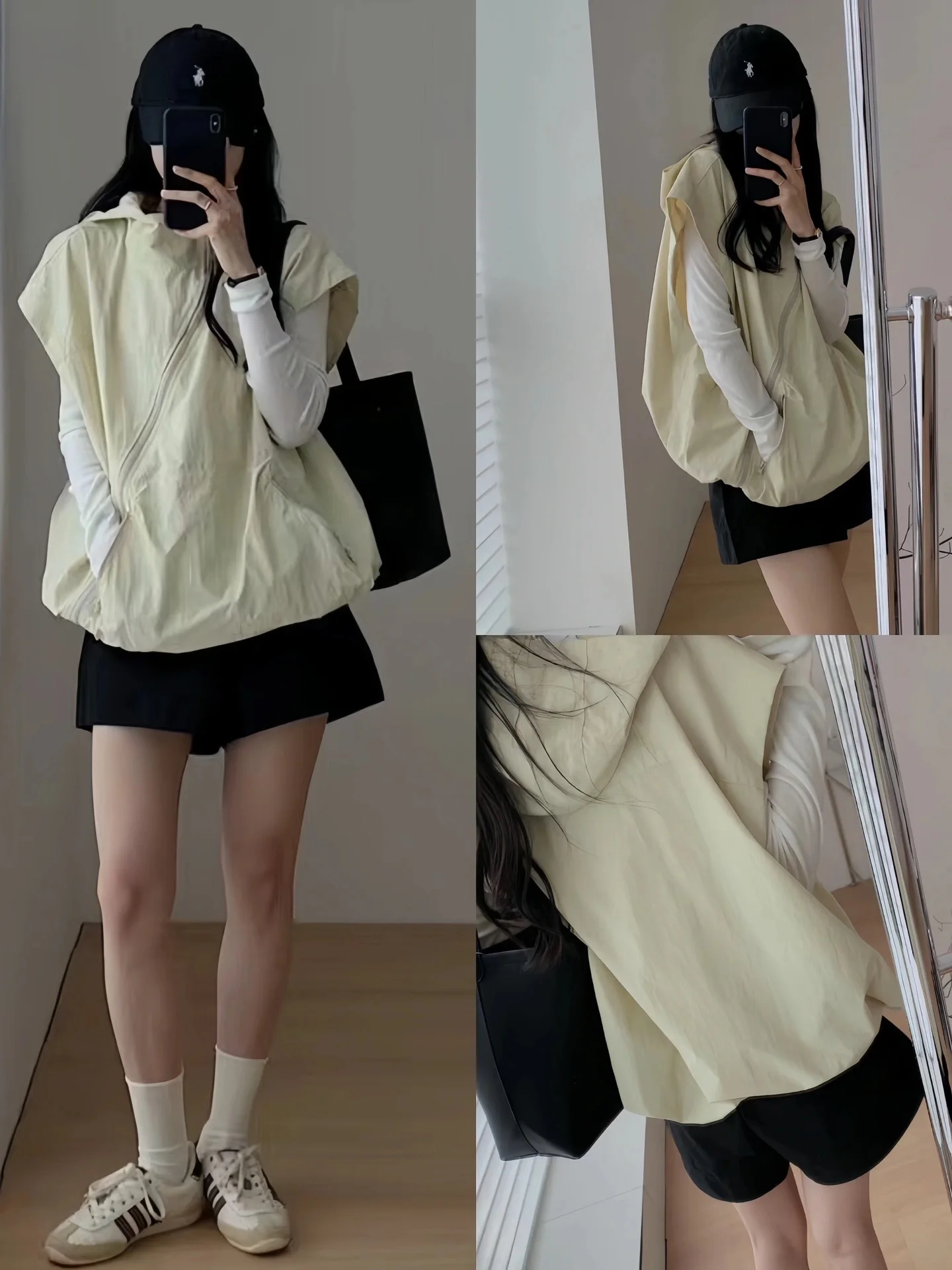 Women Vest Coat Sun Protection Harajuku Assault Suit Vest Jacket Women's Summer Zippered Hooded Sleeveless Jacket