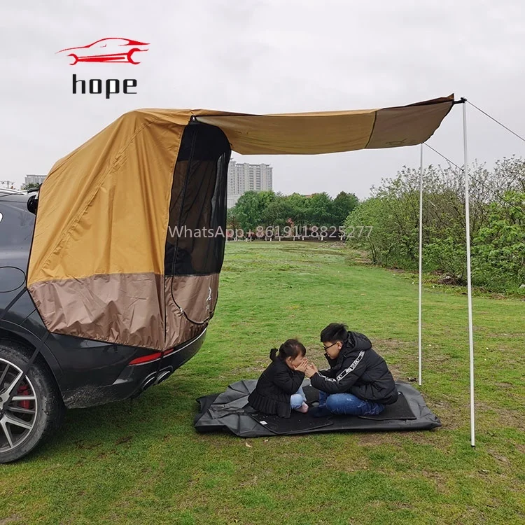 Factory Direct Outdoor Awning Camping Portable Waterproof Sunshade Simple Car Truck Rear Tent for Children and Adults