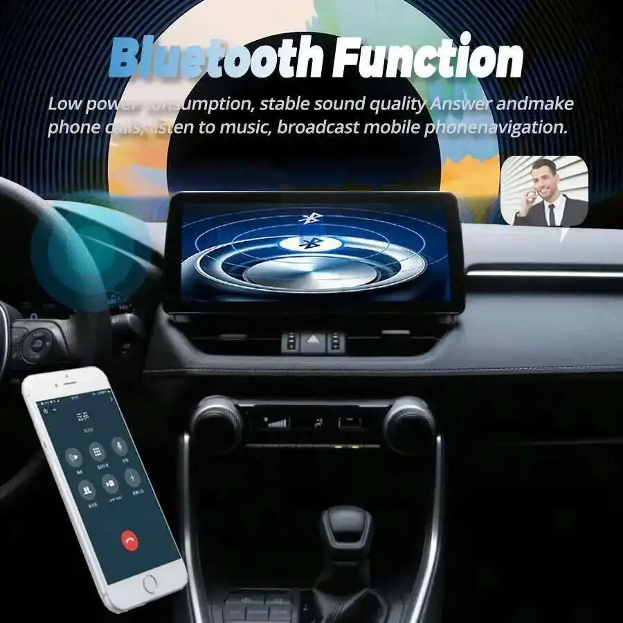 شبه منحرف 12.3 بوصة أندرويد 14 شاشة لتويوتا RAV4 Prime XA50 XSE 2020 2021 2022 2023 سيارة الوسائط المتعددة مشغل فيديو GPS Navi