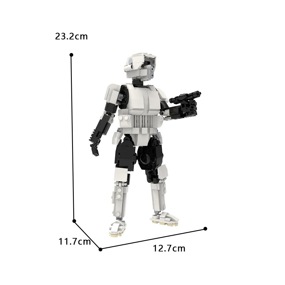 

Custom MOC: C7907 Film Role Scout Trooper with Movable Joints 419 Parts