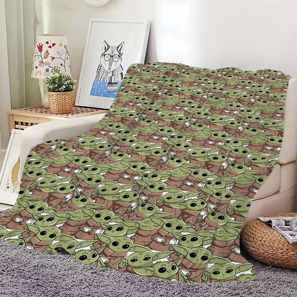WARS Cute Y-Yoda S-STAR Blanket For Soft Throw Blanket for Picnic Bed Sofa Home Bedroom Cozy Warm Comfortable view 2