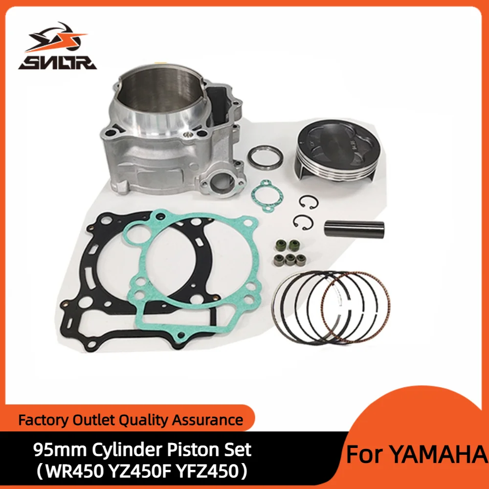 SNOR Kit de juntas de pistón de cilindro de motocicleta de 95mm para Yamaha YFZ450R 2009-2011 YFZ450X 2010-2011 YZ450F 2006-2011 WR450 2007-2011