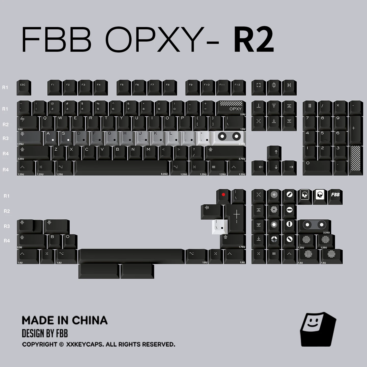FBB أغطية المفاتيح OPXY PBT Keycap مجموعة صبغ-SUB لـ 61/68/84/87/96/100/104/108 مفاتيح الكرز الشخصي لوحات المفاتيح الميكانيكية قبعات المفاتيح لتقوم بها بنفسك عدة