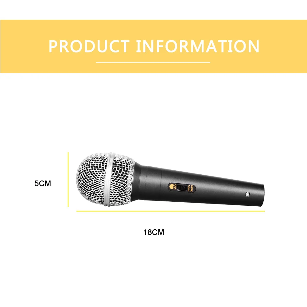C1 Professional  Mic Noise Cancelling Handheld Wired Microphone for Karaoke Family Ktv