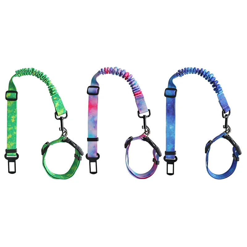 

New pet car safety rope collar adjustable telescopic high elastic large, medium and small dog traction manufacturers wholesale