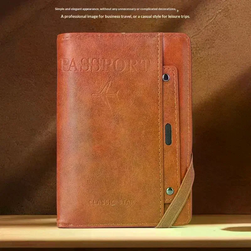 Women Men PU Passport Cover Passport Protector Multi-Function Credit ID Card Wallet Waterproof Business Document