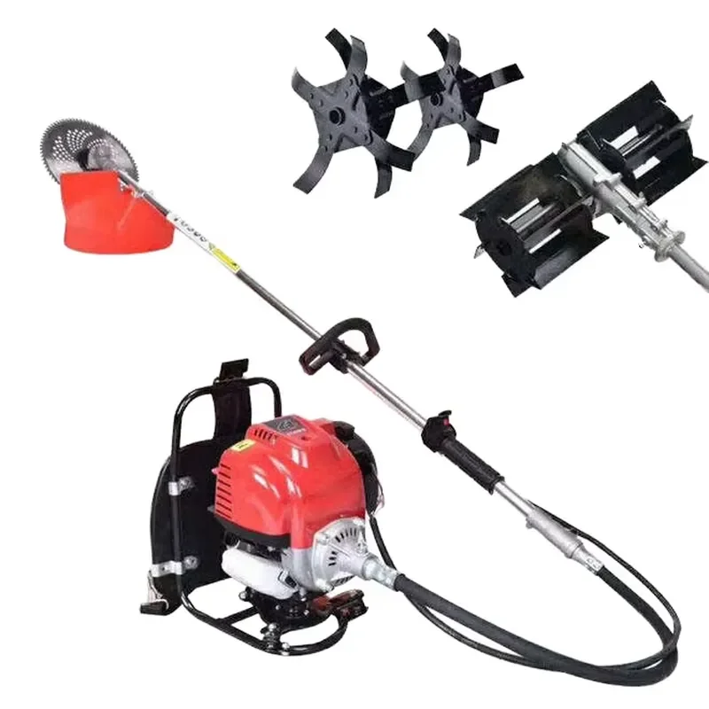Durable 125CC 2-Stroke Industrial DIY Engine Petrol String Trimmer with 24V Grass Vegetation Lawn Mowers for Home Use