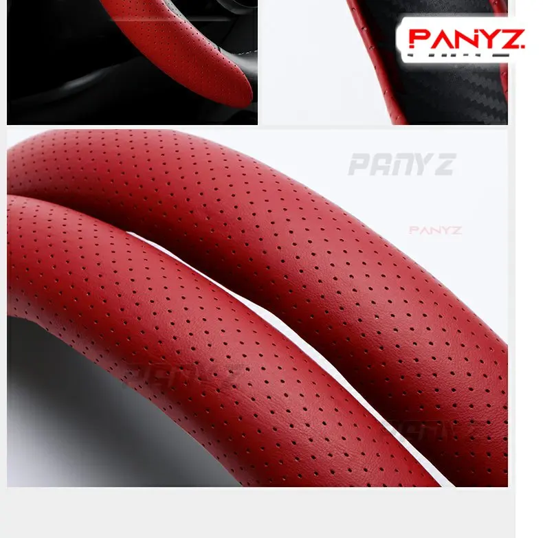 For Geely Coolray Emgrand EC7 X7 Atlas Tugella Boyue Parts MK CK GX3 Car leather Steering Wheel Cover Non-slip