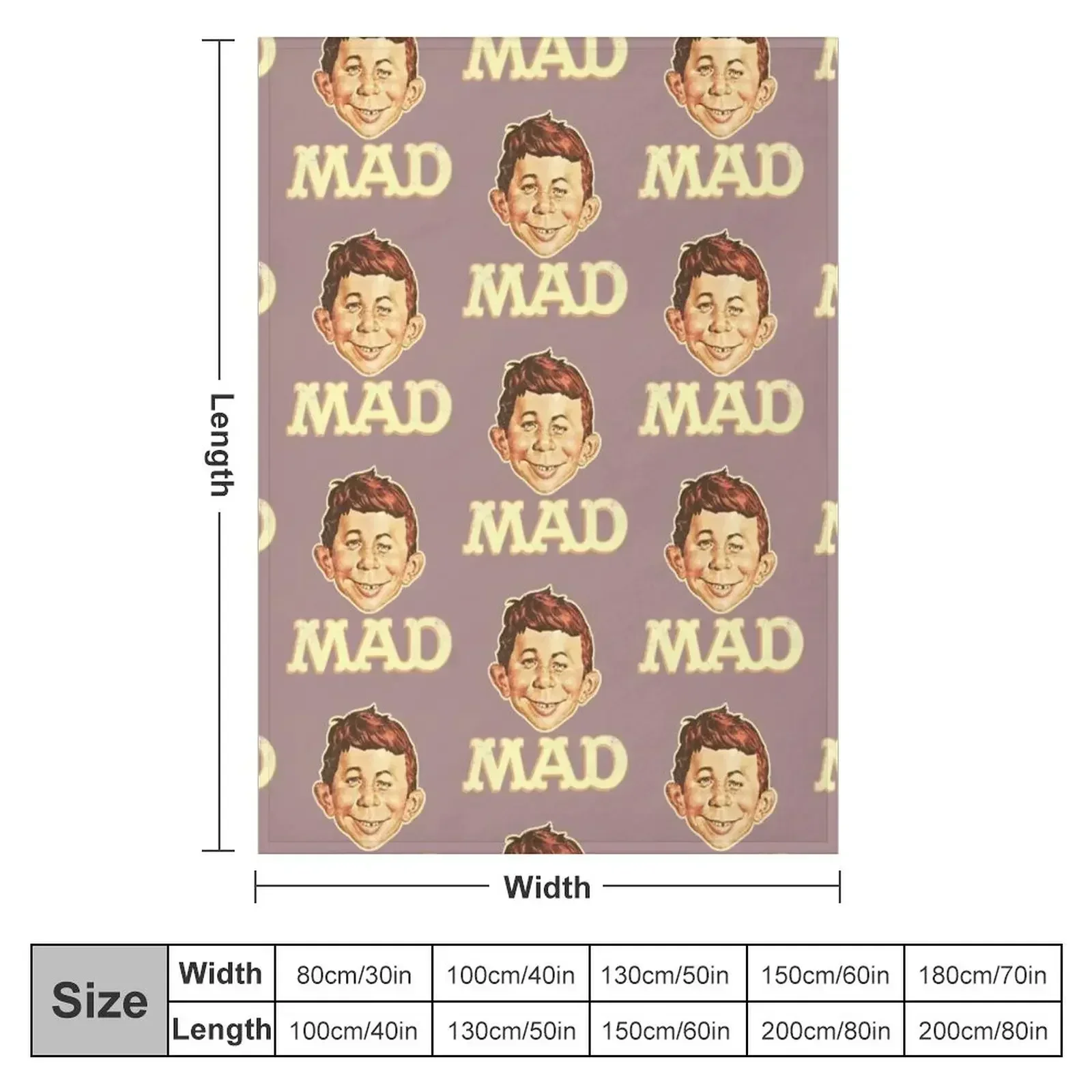 Mad Magazine Mad Magazine [Vintage Distressed] Throw Blanket Kid'S Decorative Sofas Decorative Sofa Beautifuls Blankets