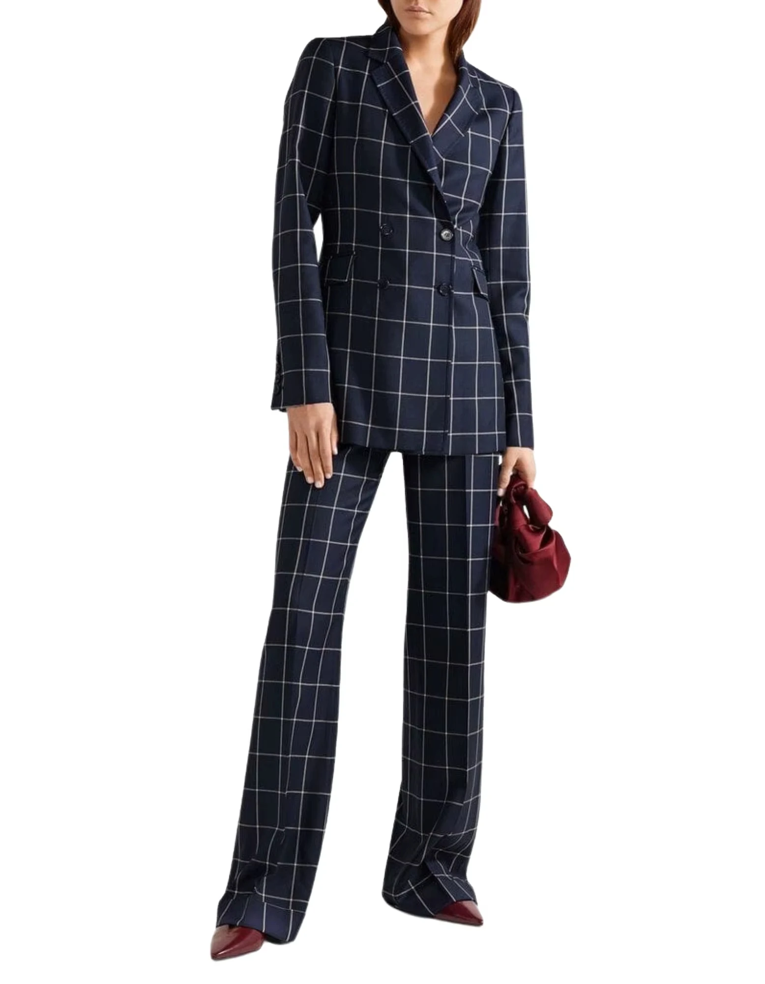 Women's Dresses Suit Gowns Elegant Peaked Lapel Splice Jacket Coat And Pants For Female Satin 2 Pieces Suit Customized W56