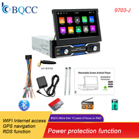 1 Din Universal MP5 Wireless Android Auto CarPlay Car Radio 7inch Automatic Retractable Screen Multimedia Video Player Foldable