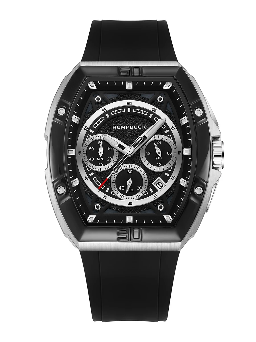 HUMPBUCK Watch Popular Sports Wristwatch for Men Waterproof Luminous Hands and Silicone Strap 24/12 Hr Wristwatch Gift for Men
