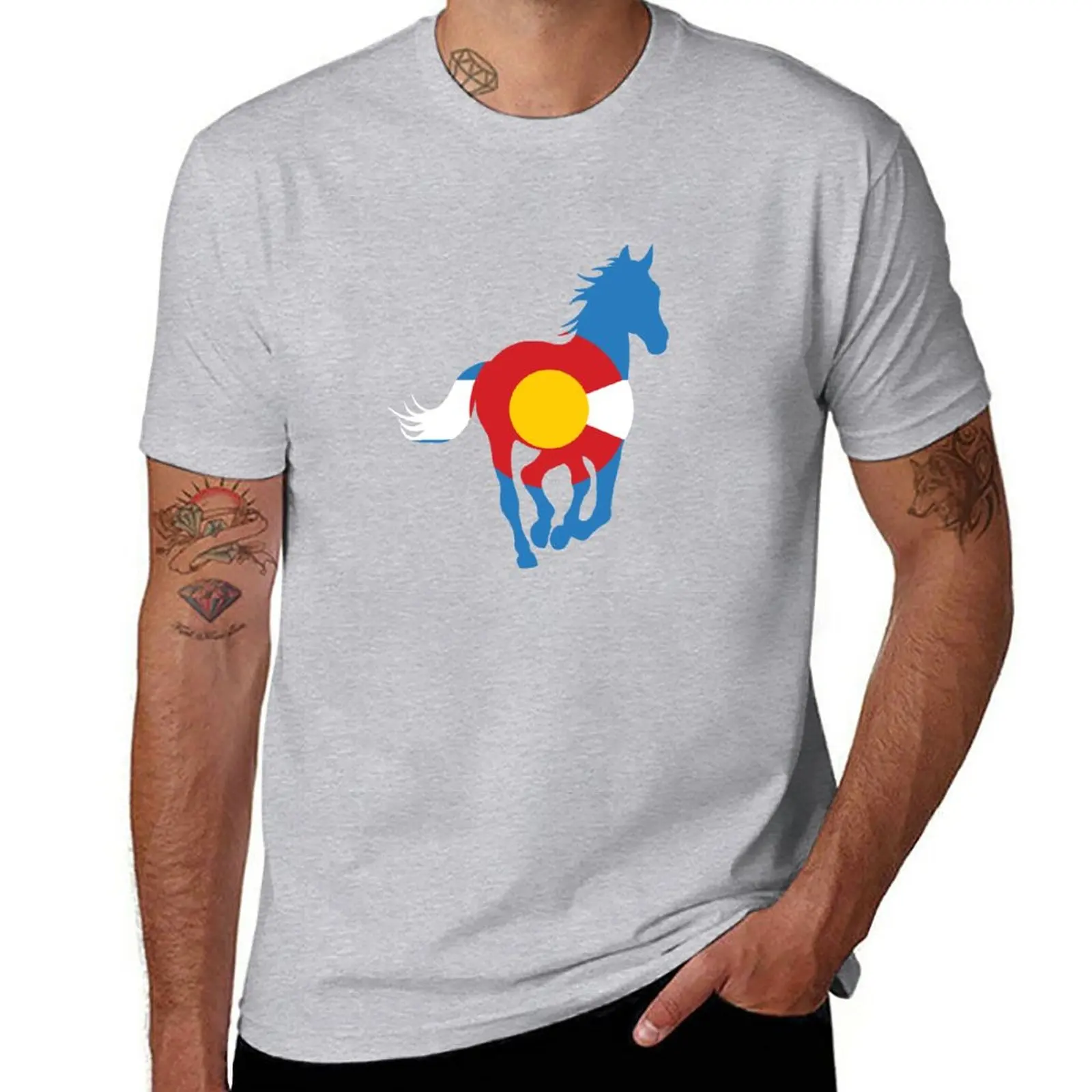 

Colorado Wild Horses: Colorado Hometown Series T-Shirt kawaii clothes boys whites men graphic t shirts