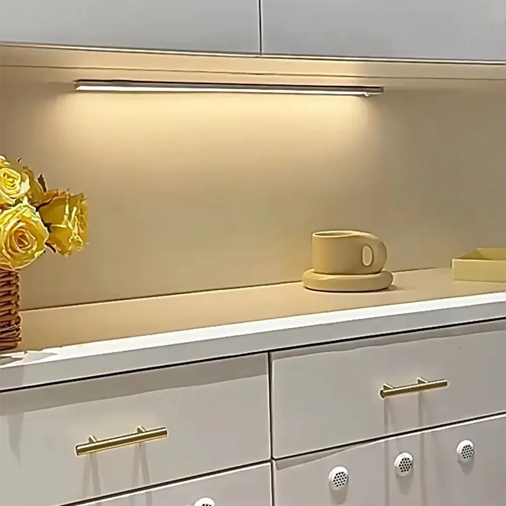 ضوء الليل LED إضاءة الخزانة USB قابلة للشحن محس حركة ضوء مناسبة للمطبخ خزانة إضاءة الخزانة 30 سنتيمتر/40 سنتيمتر/50 سنتيمتر