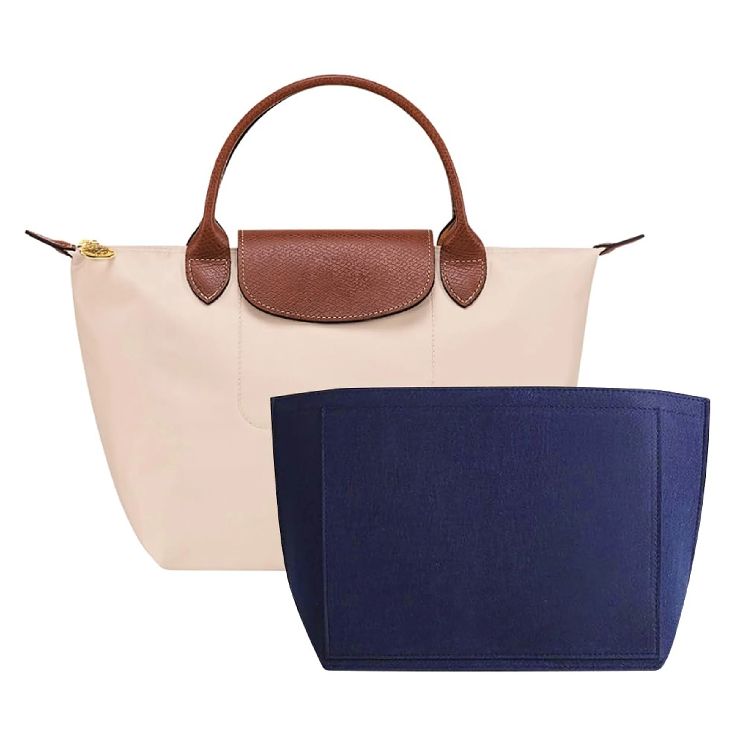 Vilten inzettas Geschikt voor Longchamp Handtas Liner Bag Vilten doek Make-uptas Ondersteuning Reizen Draagbare Insert Purse Organizer