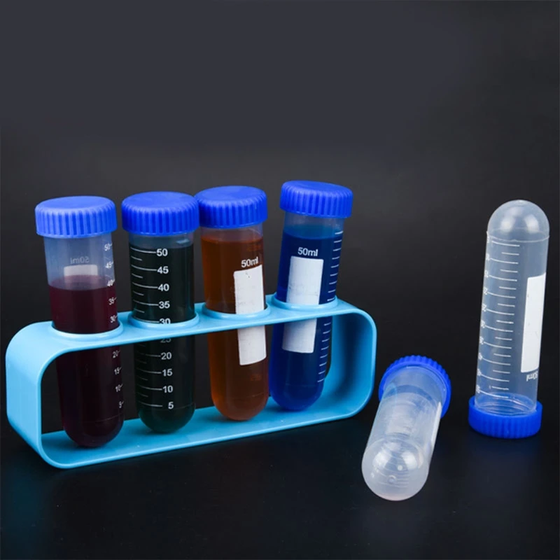 3Pcs Clear 50ml Centrifuge Tubes Set Lab Test Container Graduated Scales Anti-leaking Screw Cap for Student Experiment