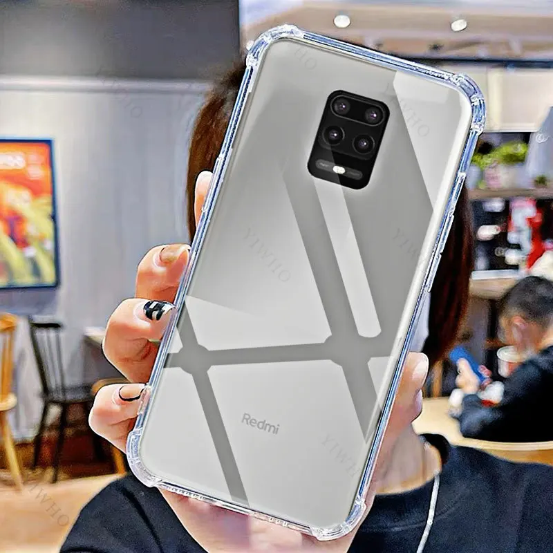 For Xiaomi Redmi Note 9S Soft Silicone Shockproof Clear Case TPU HD Transparent Covers Shell for Redmi Note 9 S 6.67\