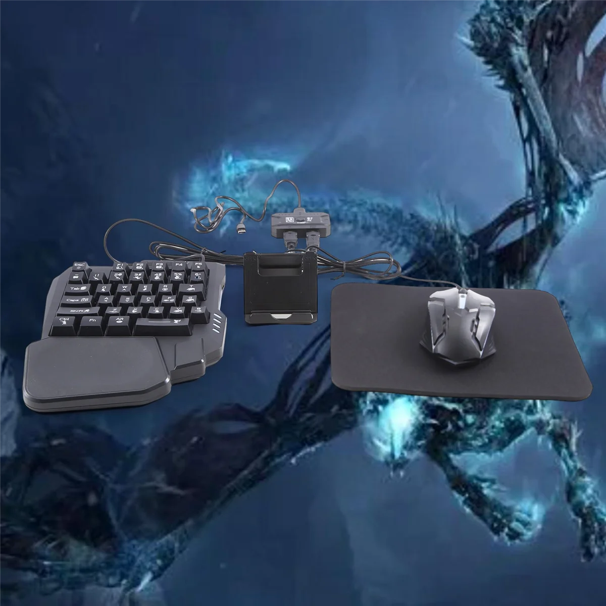 M1 Pro Chicken Keyboard and Mouse Kit Multifunctional Converter with One-Handed Keyboard and X1 Mouse