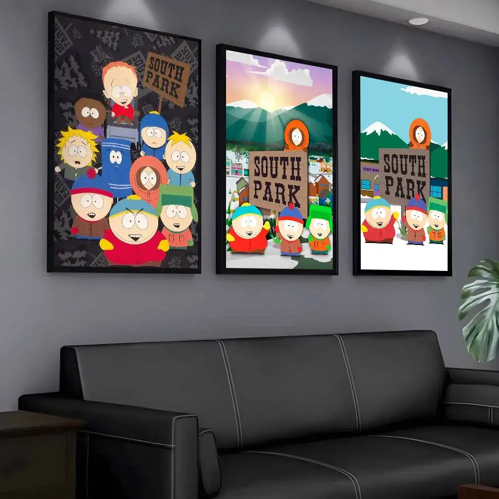 ملصق S-South Cartoon Park لغرفة المعيشة المنزلية جدار الفن ديكور غرفة المرآب